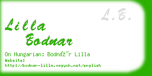 lilla bodnar business card